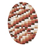 ChromaticMosaic Print Pattern Oval Ornament (Two Sides)