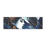Steampunk Woman With Owl 2 Steampunk Woman With Owl Woman With Owl Strap Sticker Bumper (100 pack)
