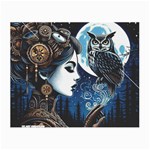 Steampunk Woman With Owl 2 Steampunk Woman With Owl Woman With Owl Strap Small Glasses Cloth
