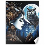 Steampunk Woman With Owl 2 Steampunk Woman With Owl Woman With Owl Strap Canvas 12  x 16 