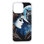 Steampunk Woman With Owl 2 Steampunk Woman With Owl Woman With Owl Strap iPhone 14 Pro Max TPU UV Print Case