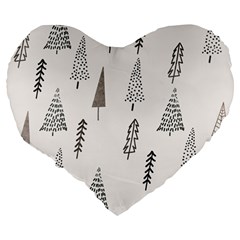 Christmas Tree Trees Nature Large 19  Premium Heart Shape Cushions from ArtsNow.com Back