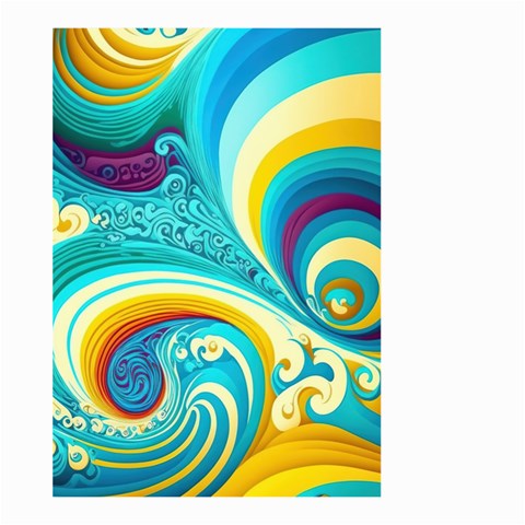 Abstract Waves Ocean Sea Whimsical Large Garden Flag (Two Sides) from ArtsNow.com Front