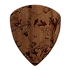 Vintage Floral Poppies Square Wood Guitar Pick Holder Case And Picks Set from ArtsNow.com Pick