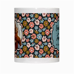 Personalized Floral Pattern Photo Couple Name Mug White Mug from ArtsNow.com Center