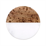 Three Layers Blend Module 1-5 Liquify Classic Marble Wood Coaster (Round) 