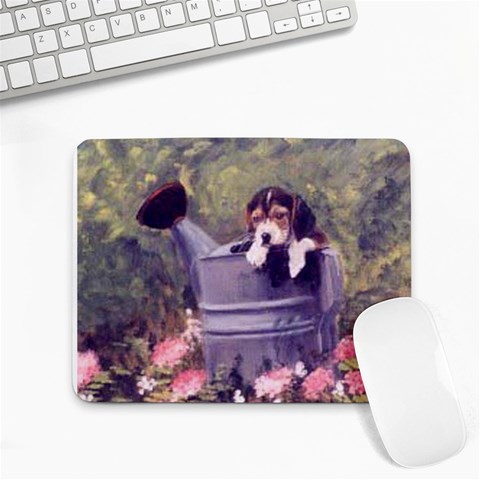 beagle in pail  Small Mousepad from ArtsNow.com Front