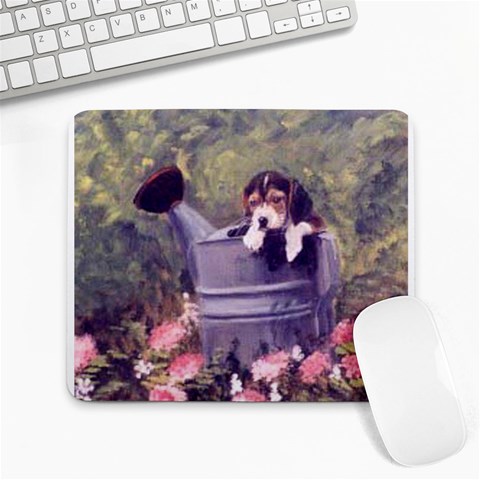 beagle in pail  Large Mousepad from ArtsNow.com Front