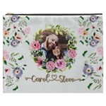Personalized Floral wreath Love Photo Name Cosmetic Bag Cosmetic Bag (XXXL)