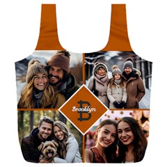 Personalized Initial Name Any Text Photo Recycle Bag Full Print Recycle Bag (XXXL) from ArtsNow.com Back