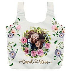 Personalized Floral wreath Love Photo Name Recycle Bag Full Print Recycle Bag (XXXL) from ArtsNow.com Back