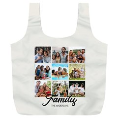 Personalized 9 Photo Family Name Any Text Recycle Bag Full Print Recycle Bag (XXXL) from ArtsNow.com Back