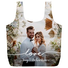 Personalized Wedding Couple Photo Name Recycle Bag Full Print Recycle Bag (XXXL) from ArtsNow.com Front