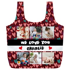 Personalized Photo We Love You Name Any Text Recycle Bag Full Print Recycle Bag (XXXL) from ArtsNow.com Back
