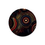 Abstract Geometric Pattern Rubber Coaster (Round)