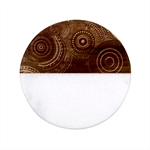 Abstract Geometric Pattern Classic Marble Wood Coaster (Round) 