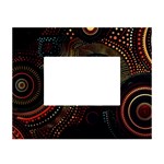 Abstract Geometric Pattern White Tabletop Photo Frame 4 x6 