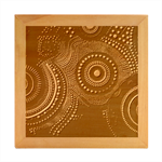 Abstract Geometric Pattern Wood Photo Frame Cube