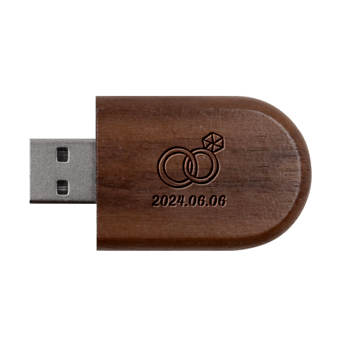 Personalized Wedding Rings Name Wood Oval USB Flash Drive Wood Oval USB Flash Drive from ArtsNow.com USB
