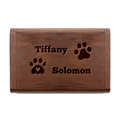 Personalized Pet Foot Name Wood Oval USB Flash Drive Wood Oval USB Flash Drive from ArtsNow.com Box