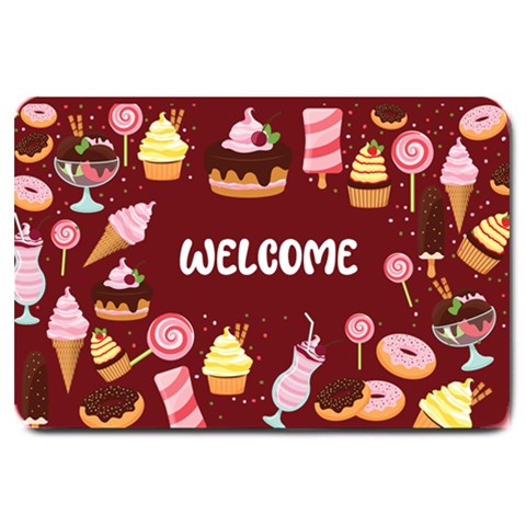 Personalized Dessert Name Any Text Large Doormat Large Doormat from ArtsNow.com 30 x20  Door Mat