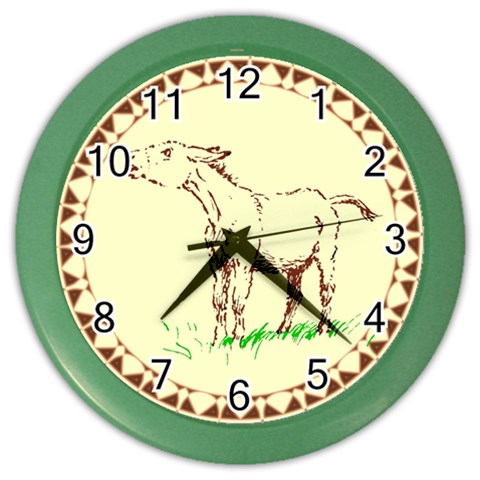 Donkey 2 Color Wall Clock from ArtsNow.com Front