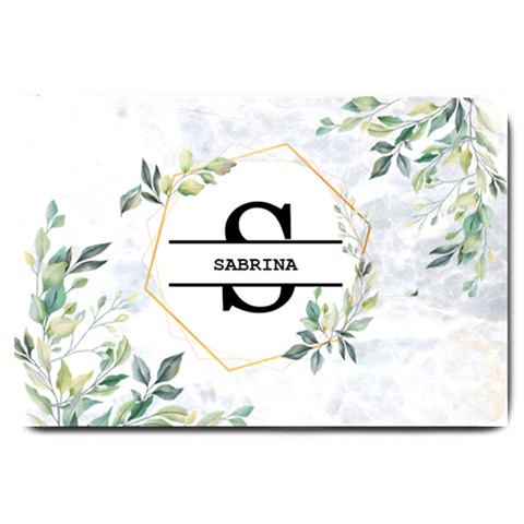 Personalized Initial Name Floral Doormat Large Doormat from ArtsNow.com 30 x20  Door Mat