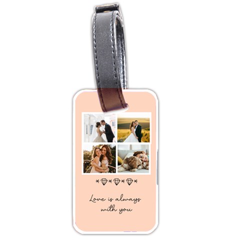 Personalized Photo Name Diamond Luggage Tag (two sides) Luggage Tag (two sides) from ArtsNow.com Front