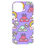 Cloud Seamless Pattern iPhone 15 Black UV Print PC Hardshell Case