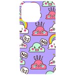 Cloud Seamless Pattern iPhone 15 Pro Max Black UV Print PC Hardshell Case