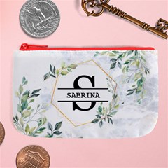 Personalized Initial Name Large Coin Purse Large Coin Purse from ArtsNow.com Front