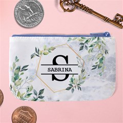 Personalized Initial Name Large Coin Purse Large Coin Purse from ArtsNow.com Back