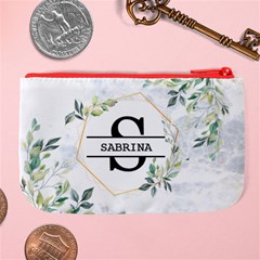 Personalized Initial Name Large Coin Purse Large Coin Purse from ArtsNow.com Back