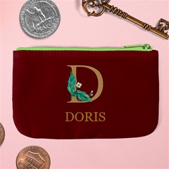 Personalized Initial Name Large Coin Purse Large Coin Purse from ArtsNow.com Back