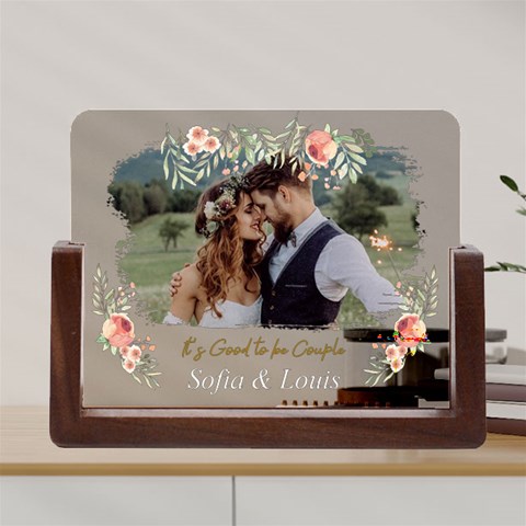 Personalized Name Any Text Couple Wedding Memories Gift Name Acrylic UV Print 8  Tabletop Frame Acrylic UV Print 8  Tabletop Frame (U Front