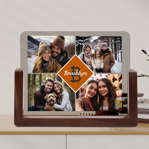 Personalized Initial Name Any Text Photo Acrylic UV Print 8  Tabletop Frame Acrylic UV Print 8  Tabletop Frame (U Front