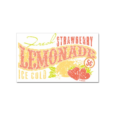 Strawberry Lemonade Sticker (Rectangular) from ArtsNow.com Front
