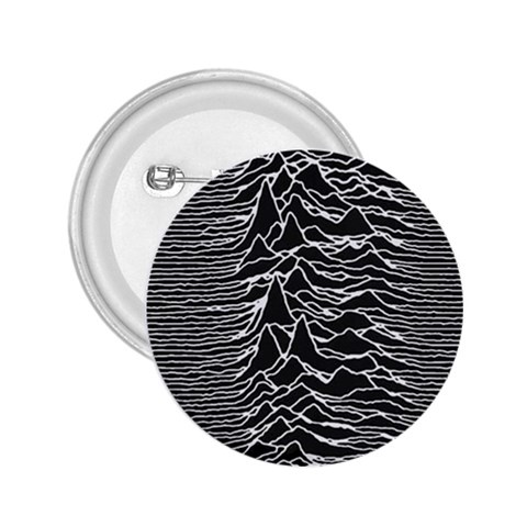 Joy Division Unknown Pleasures Pattern 2.25  Buttons from ArtsNow.com Front