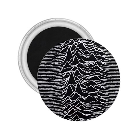 Joy Division Unknown Pleasures Pattern 2.25  Magnets from ArtsNow.com Front