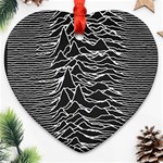 Joy Division Unknown Pleasures Pattern Ornament (Heart)