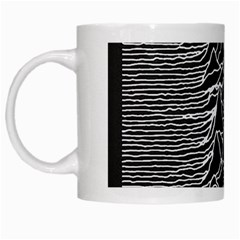 Joy Division Unknown Pleasures Pattern White Mug from ArtsNow.com Left