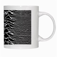 Joy Division Unknown Pleasures Pattern White Mug from ArtsNow.com Right