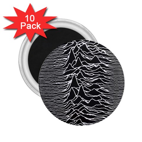 Joy Division Unknown Pleasures Pattern 2.25  Magnets (10 pack)  from ArtsNow.com Front