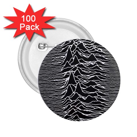 Joy Division Unknown Pleasures Pattern 2.25  Buttons (100 pack)  from ArtsNow.com Front