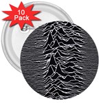 Joy Division Unknown Pleasures Pattern 3  Buttons (10 pack) 