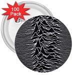 Joy Division Unknown Pleasures Pattern 3  Buttons (100 pack) 