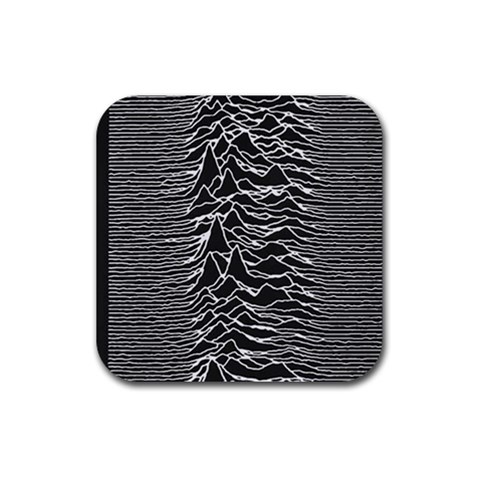 Joy Division Unknown Pleasures Pattern Rubber Coaster (Square) from ArtsNow.com Front