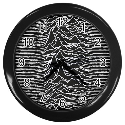 Joy Division Unknown Pleasures Pattern Wall Clock (Black) from ArtsNow.com Front