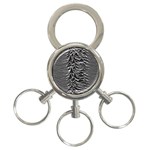 Joy Division Unknown Pleasures Pattern 3-Ring Key Chain