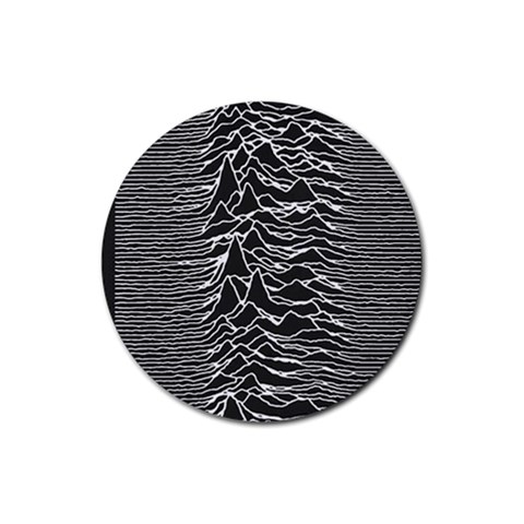 Joy Division Unknown Pleasures Pattern Rubber Round Coaster (4 pack) from ArtsNow.com Front
